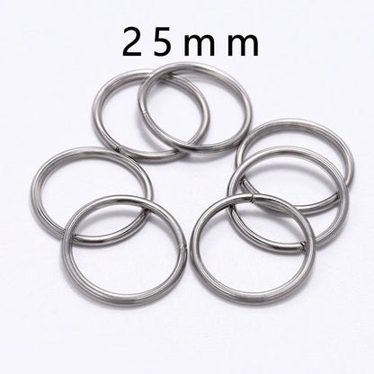 30-200Pcs 3-25mm Stainless Steel Split Ring Open Single Loops Jump Rings Connectors for DIY Jewelry Making Findings Accessori