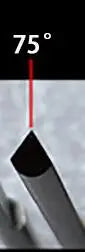 Jewelry Engraving Knives Triangle Graver Metal Engraving Blades Jewellery Tools Pneumatic Carving - angle 75