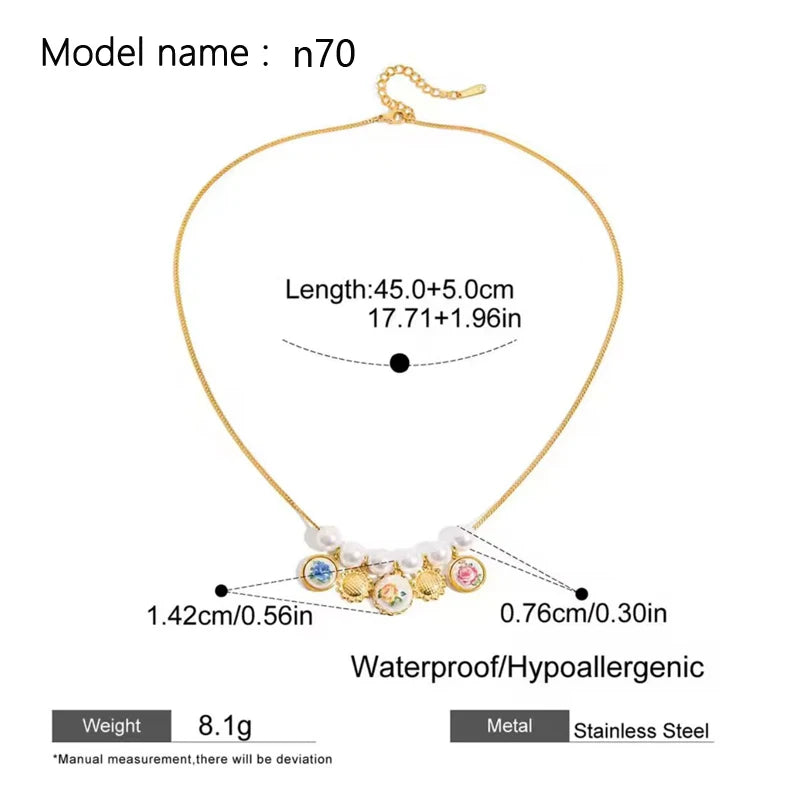 2026 Vintage Necklace On Neck Chain Women's Jewelry Accessories For Girls Clothing Aesthetic Gifts Fashion Pendant