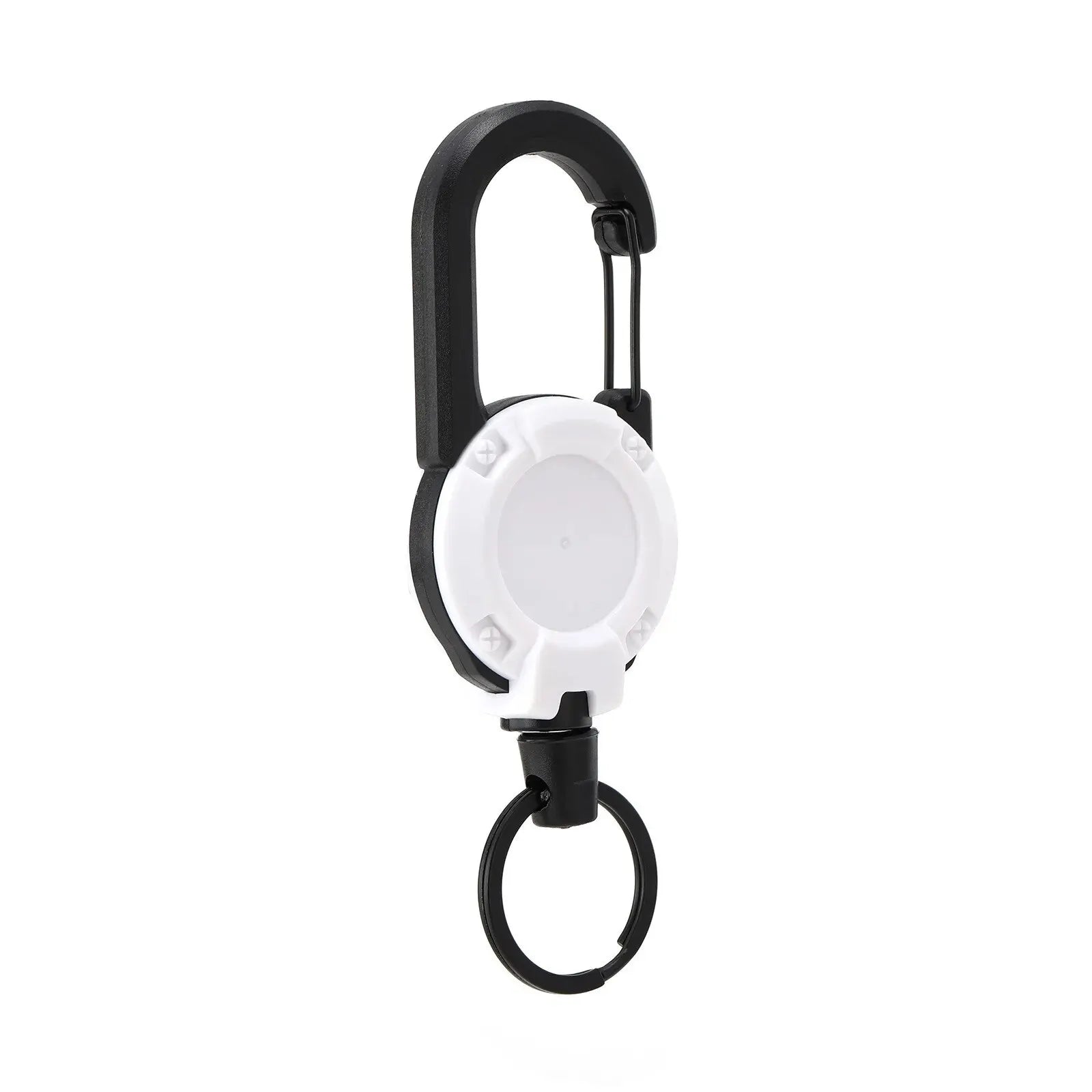 Retractable Heavy Duty Pull Reel Carabiner Key Chains Strong Steel Wire Rope Buckle Spring Key Ring Outdoor Sporty Keychain T