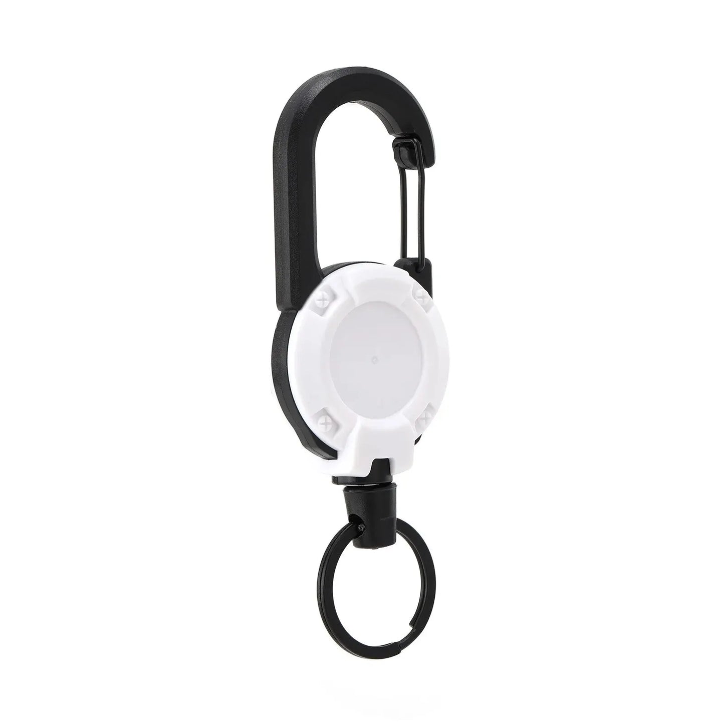 Retractable Heavy Duty Pull Reel Carabiner Key Chains Strong Steel Wire Rope Buckle Spring Key Ring Outdoor Sporty Keychain T
