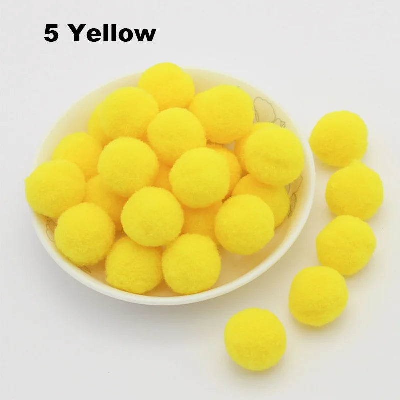 30-300Pcs Pom Poms Fluffy Soft Pompom Ball 8/10/15/20/25/30mm Handmade Sewing Craft DIY Kids Toy Christmas Weddinrg Decoratio
