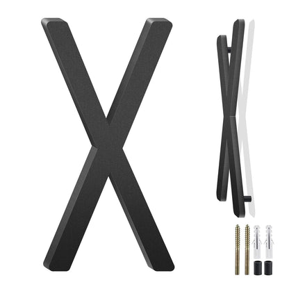 3-10 Inch Floating Aluminum House Address Numbers Letters, Modern Metal House Numbers for Outside, Black Metal Door Address L