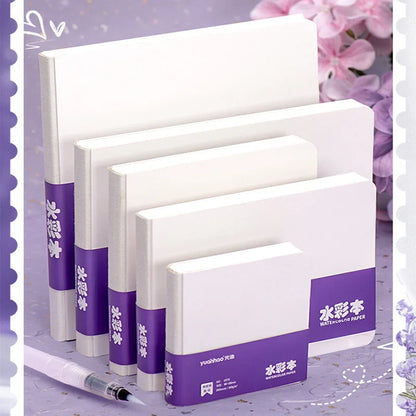 Watercolor paper painting book thick paper GSM300g square portable pocket book sketch 50% cotton pulp watercolor drawing book