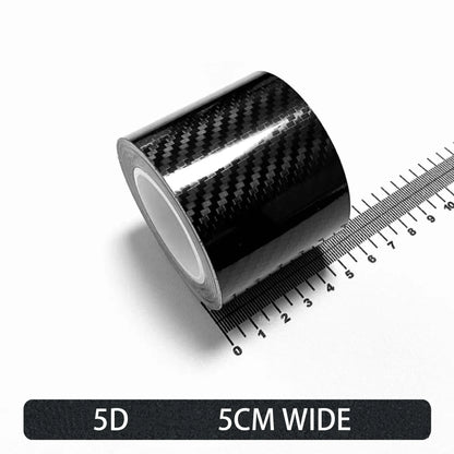 Carbon Fiber Automotive Adhesive Tape Roll Matte Black Protective Car Film Self-Adhesive Film 3D Vinyl Car Film Accessories -