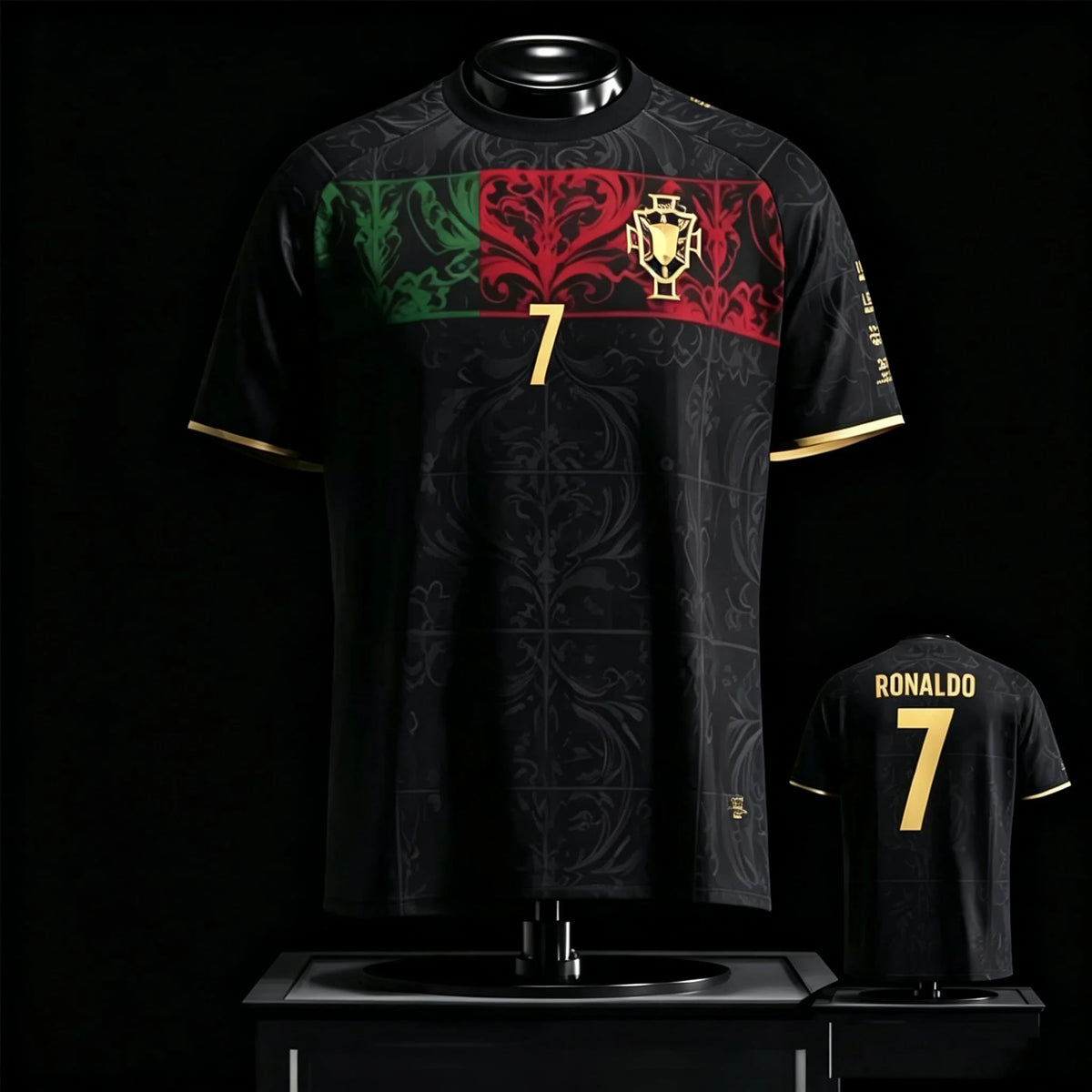 Ronaldo Portugal Jersey Football Top Men T Shirt Women Tee Boys Top Children Parent Child Quick Dry Short Sleeves Kids Tshirt