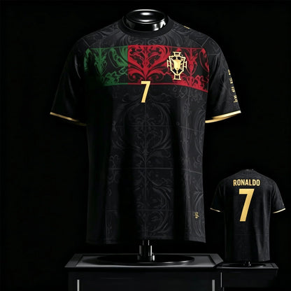 Ronaldo Portugal Jersey Football Top Men T Shirt Women Tee Boys Top Children Parent Child Quick Dry Short Sleeves Kids Tshirt