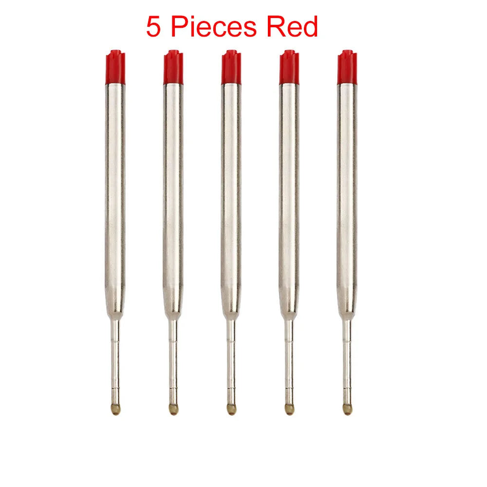 98mm1.0mm Ballpoint Pen Refills For Parker Pens Medium Point Blue Red Black Ink Rods For Writing Office Stationery - 5 Piece 