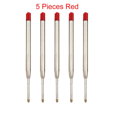 98mm1.0mm Ballpoint Pen Refills For Parker Pens Medium Point Blue Red Black Ink Rods For Writing Office Stationery - 5 Piece 