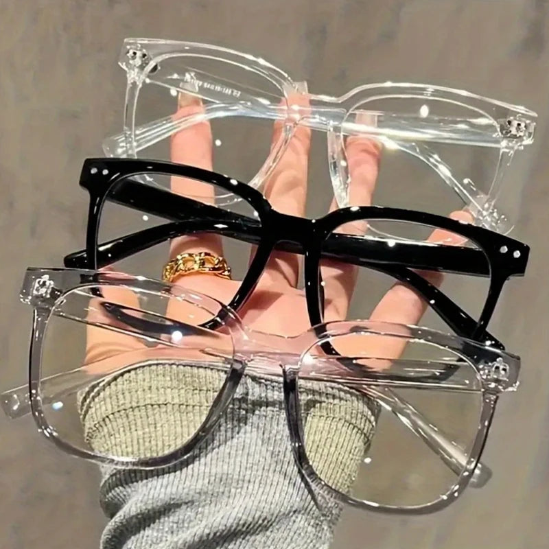 Vintage Transparent Computer Glasses Frame Women Men Anti Blue Light Square Eyewear Blocking Glasses Optical Spectacle Eyegla