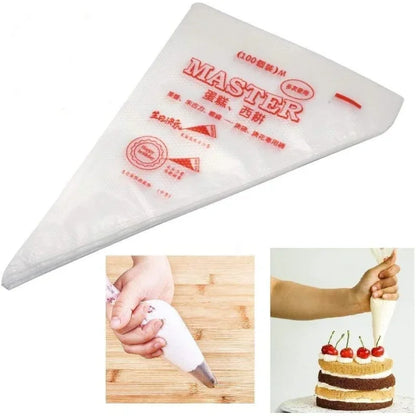Large Piping Bags 100pcs Disposable Pastry Bags,Thick Icing Piping Pastry Bags For Frosting Decorating Cake Cupcake Cookie
