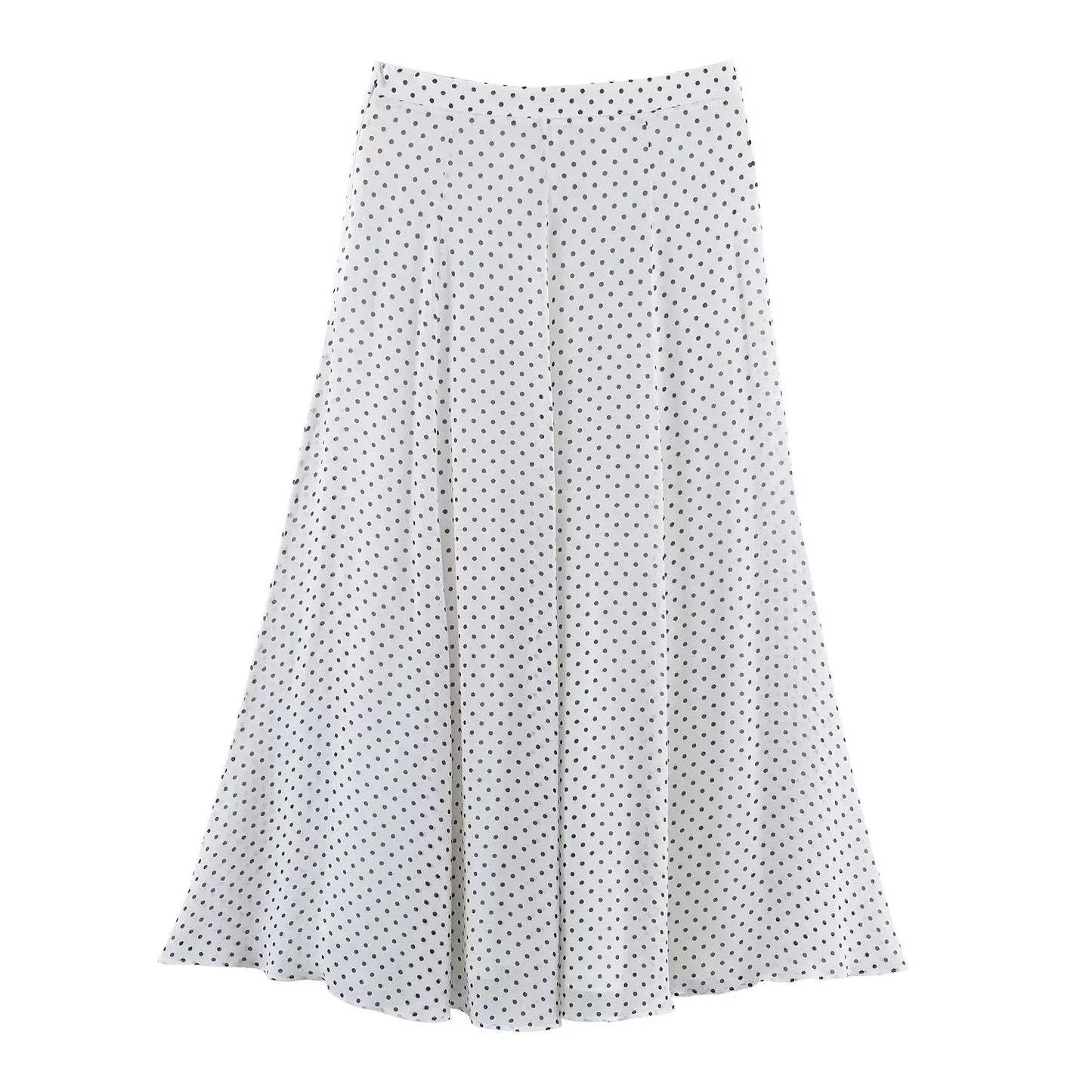 KONDALA Vintage Polka Dot Women Sets Chiffon Bow Tie Loose Blouses Loose Long Skirts Fashion 2026 Spring Summer Holiday Suits