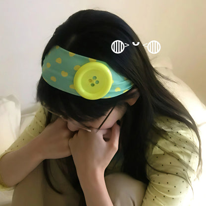Vintage Women's Polka Dot Button Headband Spicy Girl Ins Y2K Japanese Trendy Headband Sweet Cool Sports Yoga Headband