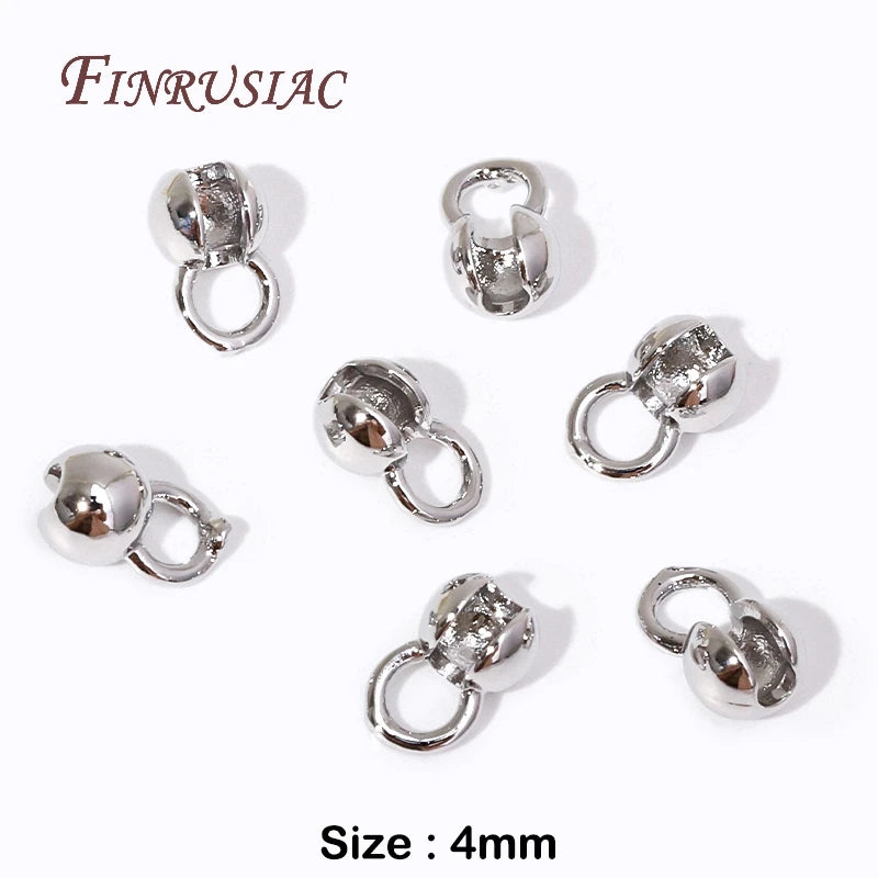10/20Pcs 18k Real Gold Plated End Cap For Jewelry,Crimp Beads,Jewelry Making Materials,Clam Shell Bead Tip,DIY Accessories