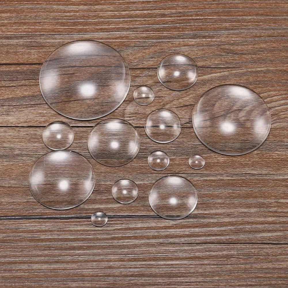 5-50pcs 8 10 12 14 16 18 20 25 30 mm Round Flat Back Clear Glass Cabochon Transparent Cabochon For Diy Jewelry Making Supplie