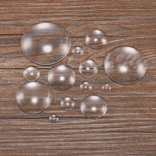5-50pcs 8 10 12 14 16 18 20 25 30 mm Round Flat Back Clear Glass Cabochon Transparent Cabochon For Diy Jewelry Making Supplie