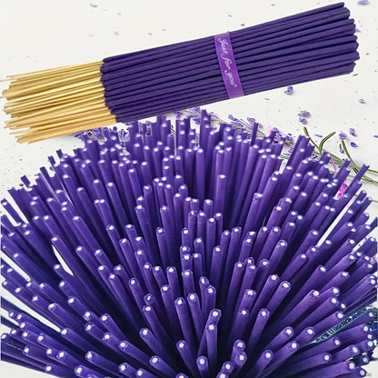 Available in 57/129/299 Pieces, Lavender Premium Incense Sticks, 8.66 Inches - 30~40 Minutes Burning Time, Light Fragrance, S