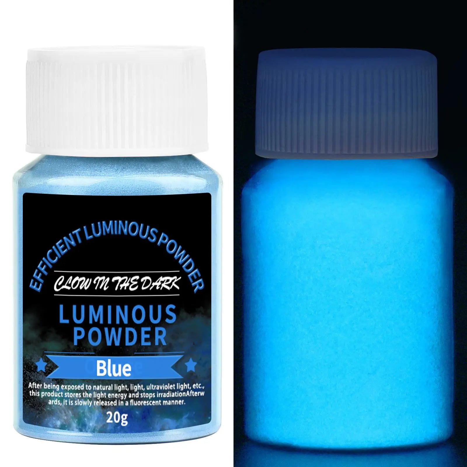 20g Long Lasting Bright Luminous Powder Paint Epoxy Resin Pigment Glow In The Dark Fluorescent Powder DIY Jewelry Making Fill