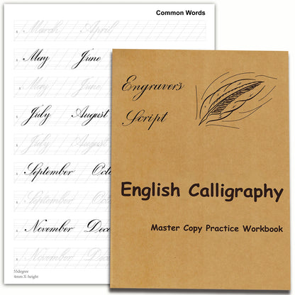A4 Adult Beautiful English Handwriting Practice Book - Elegant Calligraphy Tracing Workbook for Improved Penmanship - Perfect