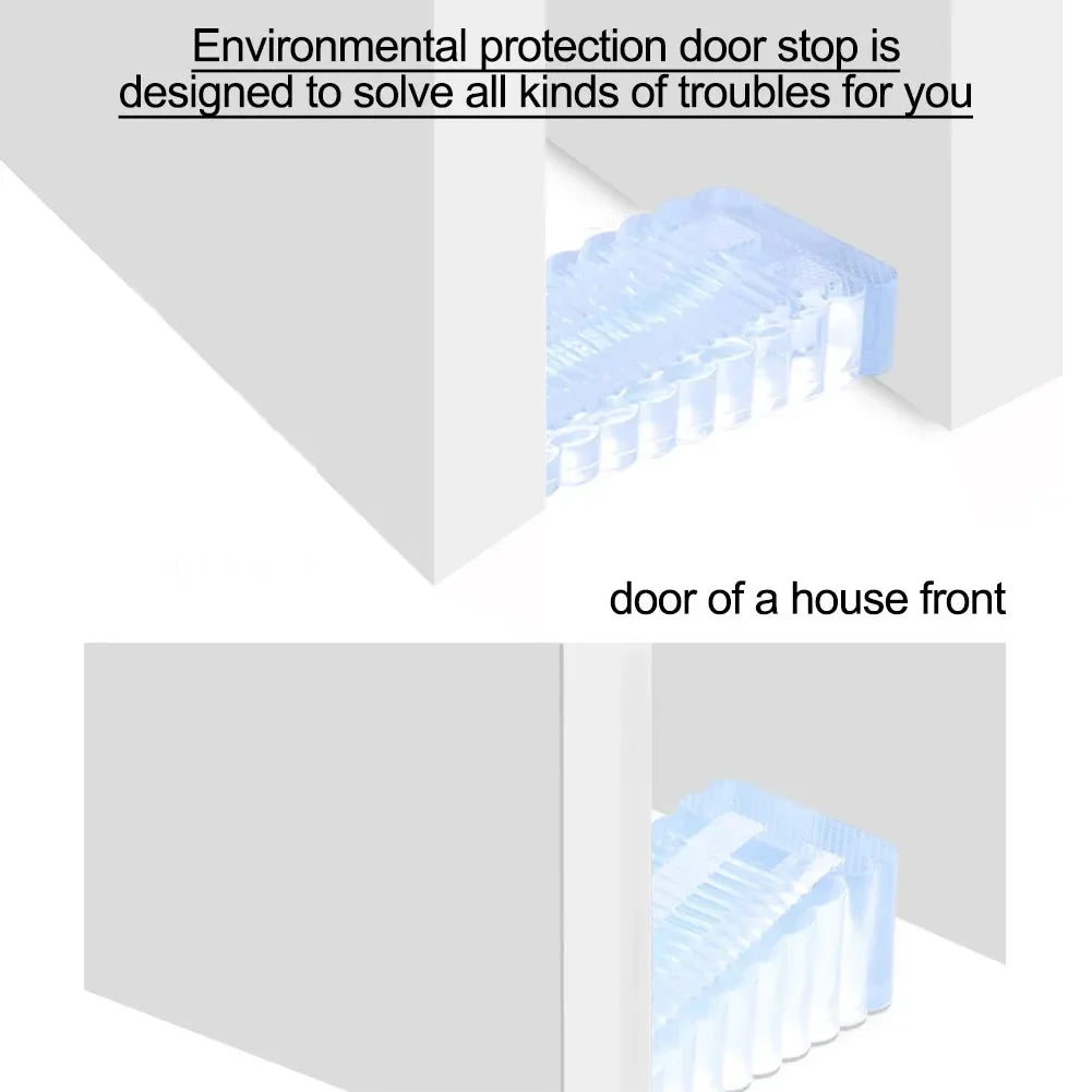 Door Stops Rubber Door Stopper Silicone Anti-collision Safety Door Stoppers Door Joints For Household Hardware Tools