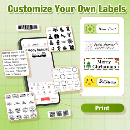 Marklife P15 Thermal Label Printer Similar as D11 D110 D101 Labeling Machine Wireless Bluetooth Label Maker With Label Sticke