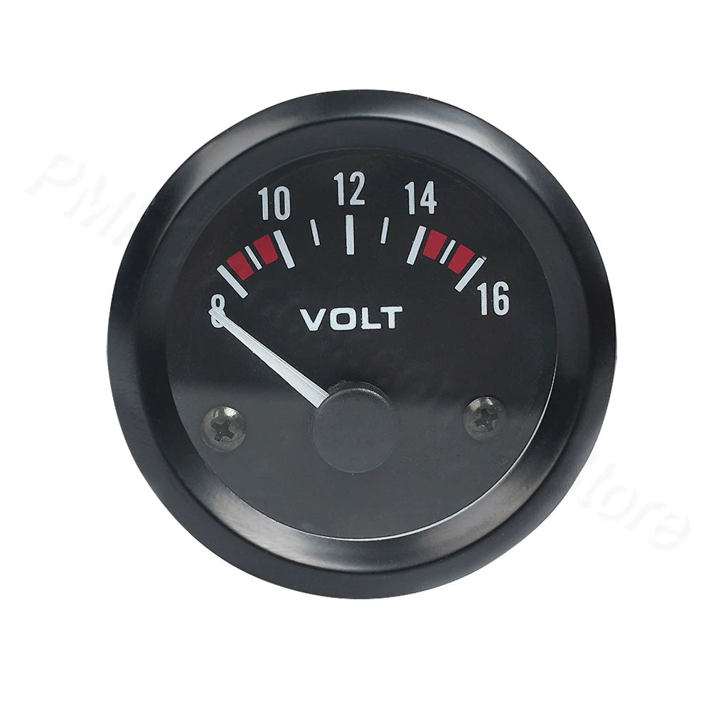 Vehicle Meter 12V Automobile Car Gauge 2" 52mm Water Temp Oil Temp Oil Press Fuel Volts Oil press kg Ammeter Gauge Black Shel