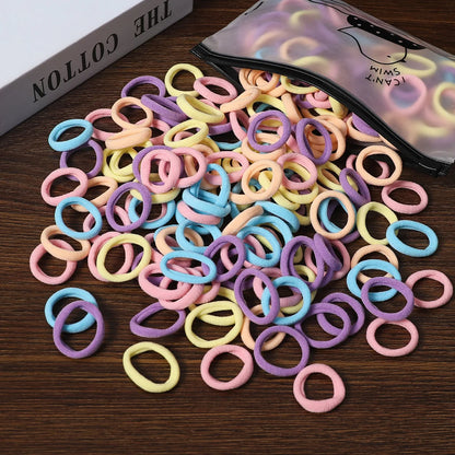 50/100Pcs Colorful Nylon Hair Bands for Children Scrunchie Hair Ties Rubber Band Kids Elastic Hair Leagues Girl Hair Accessor