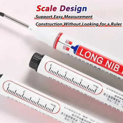 iLMH 1-40PCS Deep Hole Long Nib Head Markers For Metal Perforating Pen Waterproof Bathroom Woodworking Decoration Multi-Purpo
