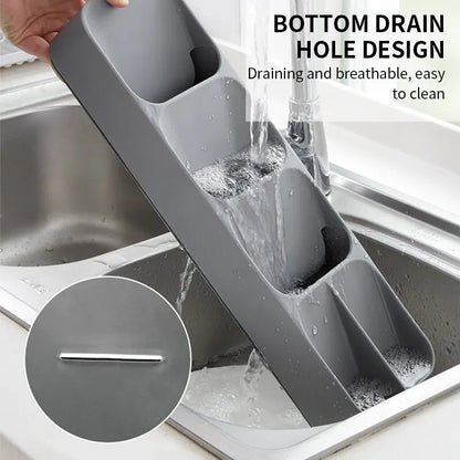 Kitchen Drawer Cutlery Storage Tray Knife Holder Spoon Forks Tableware Organizer Container For Spice Bottles Knives Block Rac