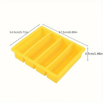 1pc Silicone Freezer Tray with Lid - Durable Kitchen Storage for Soup, Broth & Sauces - Stackable Food Prep Container