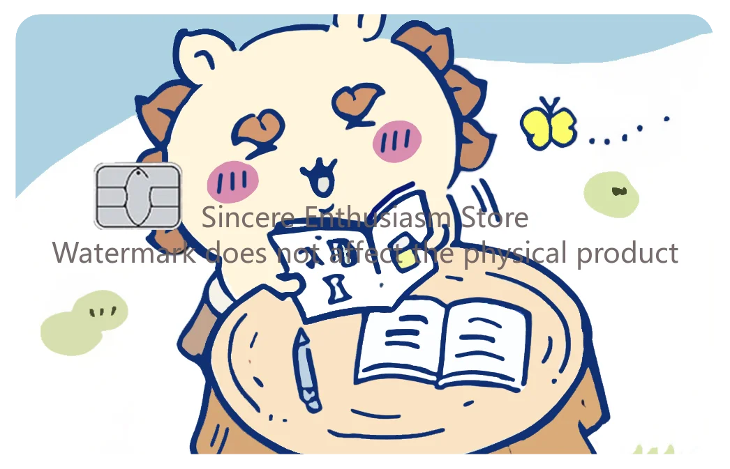 Cartoon Kawaii Chiikawas Credit Card Skin Stickers Cute Matte Sticker for VISA JCB Mastercard and Other IC Card Decorative