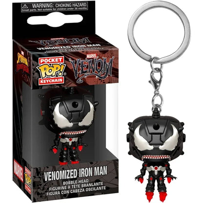 FUNKO Captain America Inro Man Deadpool Spider Man Thanos Thor Keychain Toys Vinyl Doll Collectible Toy Figures Best Kid Gift