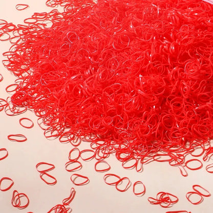 500/1000/2000pcs Girls Colourful Disposable Rubber Band Hair Ties Headband Children Ponytail Holder Bands Kids Hair Accessori