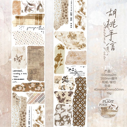 Journal GO 5x200cm Poem of Plants Landscaping Collage Sticker Creative DIY Journal Scrapbooking Card Album Decor Material - c