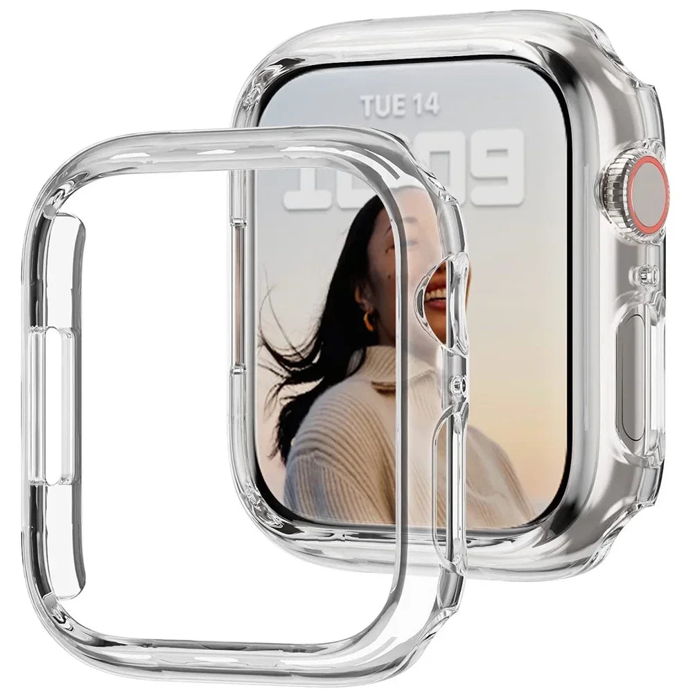 Cover for Apple Watch Case 45mm 41mm 44mm 40mm 42mm 38mm 46 49 mm Accessories PC Protector bumper iWatch Series 8 7 SE 6 5 4 