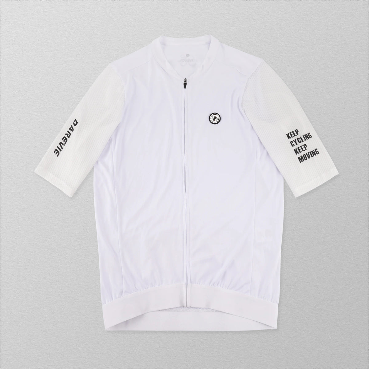 DAREVIE Cycling Jersey Small Size SPF 50+ Men Women Cycling Jersey Fashion Bike Jersey Pro Team Cycling Shirt - White / Asia-