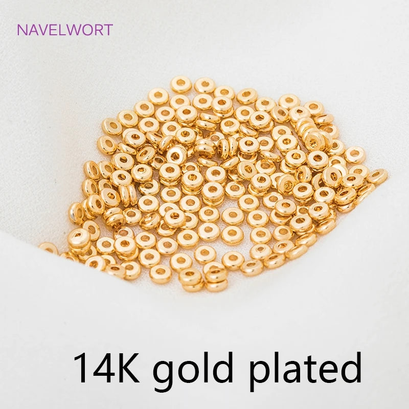 18k Gold Plated Spacer Beads For Bracelet Making,Separators For Beads,Jewelry Fittings,DIY Jewellery Making Supplies