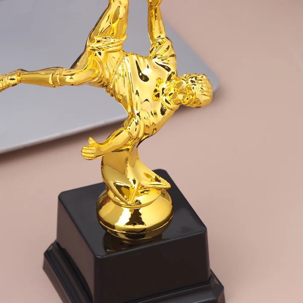 Children's Gold Trophy Awards Football Plastic Model Craft Souvenirs Competition Soccer School Rewarding Supply Small Prize C