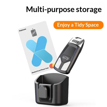 Car Key Storage Box Storage Box for Vehicle Supplies Dashboard Central Control Console Highspeed Toll Card Storage Box Card S