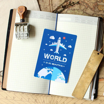 Multifunctional Traveler's Notebook Writing Mat with Grid Ruler Planner Journal TN Diary Writing Board PP Stationery Supplies