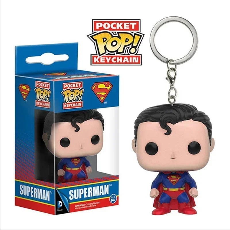 FUNKO Captain America Inro Man Deadpool Spider Man Thanos Thor Keychain Toys Vinyl Doll Collectible Toy Figures Best Kid Gift