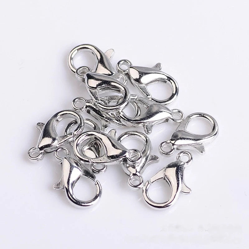 100-200pcs/lot Lobster Clasps Jewelry Making Materials Hooks Chain Closure DIY Accessories Supplies For Bracelets Necklaces