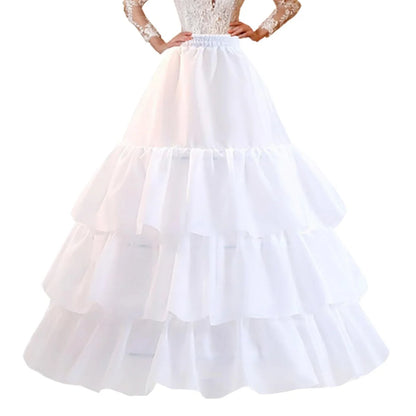 Bridal Wedding Petticoat Underskirt Ball Gown Crinoline Slip Underskirt Bridae Prom Dress Petticoats - 3 Hoops 3 Ruffles