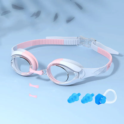 Kids Swimming Goggles Waterproof Swim Eyewear Glasses Anti-fog&Leak Girls Boys Youth Quick Adjustable Strap Age 3-14 Years Ol