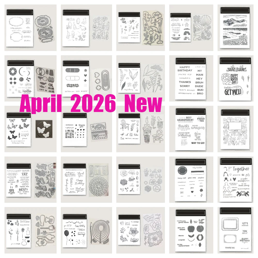 Spring 2026 April New Arrivals Stamp Dies Opulent Oasis Boutique Blossoms Thanks Man DIY Greeting Scrapbook Molds Mother's Da