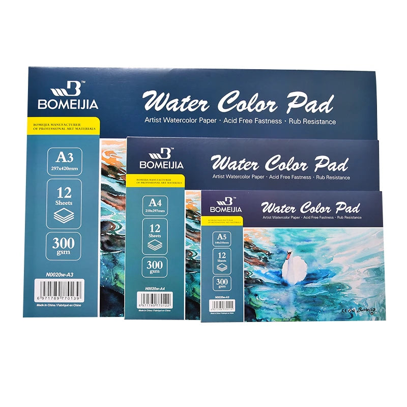 100% Cotton Watercolor Sketchbook 300g/m2 Water Color Drawing Paper Book Student Transfer Paper Papel Para Acuarela Art Suppl