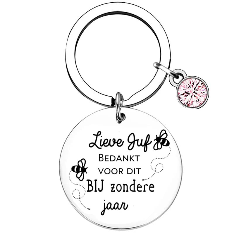 Dutch liefste juf Teacher Gifts for Women Teacher Keychain Teacher Appreciation Gifts thank You Gifts for Teachers