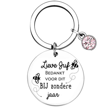 Dutch liefste juf Teacher Gifts for Women Teacher Keychain Teacher Appreciation Gifts thank You Gifts for Teachers