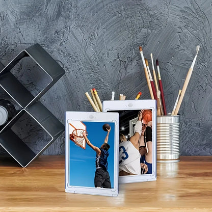 10 Pieces of 35Pt Clear Magnetic Card Storage Boxes, Hard Plastic Storage Boxes, Uv-Resistant Acrylic Magnetic Card Holders, 