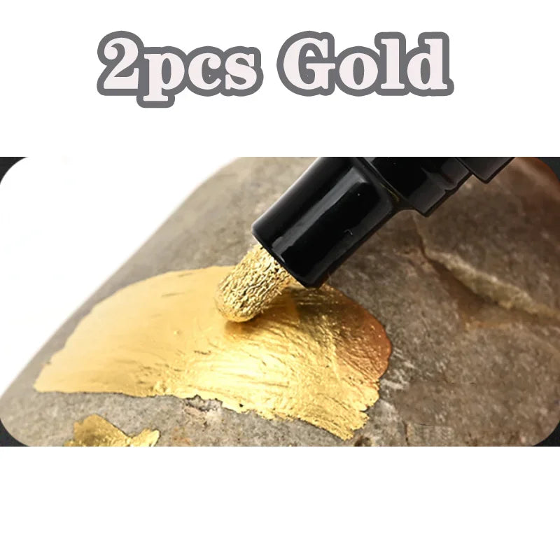 1/2/3pcs Mirror Marker Pen DIY Reflective Paint Pens Mirror Markers Chrome Gold SILVER Copper Color Signature Car Art Craftwo